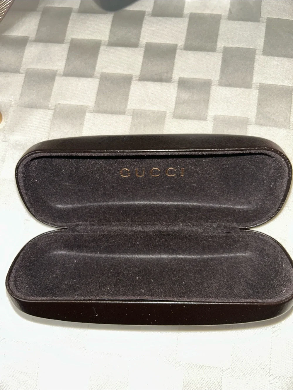 Gucci Black Eyewear Case with Gold Logo